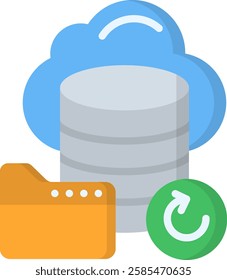 Backup Icon Flat Vector Illustration