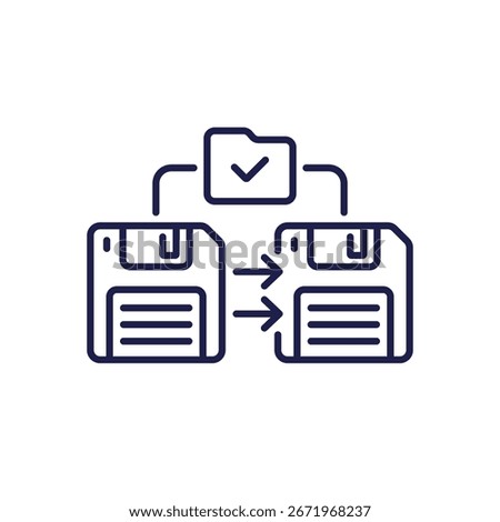 backup icon with floppy disks and file folder