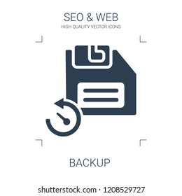 backup icon. high quality filled backup icon on white background. from seo web collection flat trendy vector backup symbol. use for web and mobile