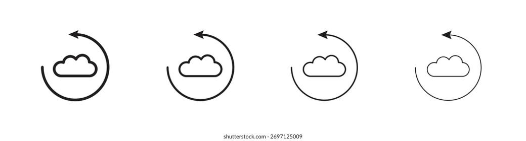 Backup icon line design. thin line vector icon set.