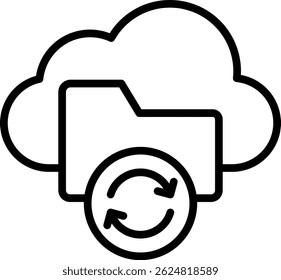 Ilustración vectorial de línea de icono de copia de seguridad