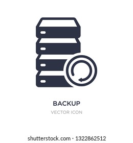 backup icon on white background. Simple element illustration from Search engine optimization concept. backup sign icon symbol design.