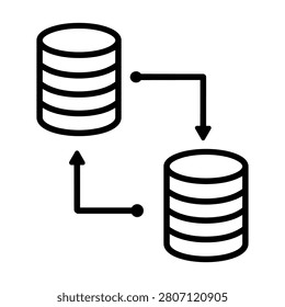 Backup icon vector. Data protection illustration sign. Recovery storage symbol. Secure backup logo or mark.