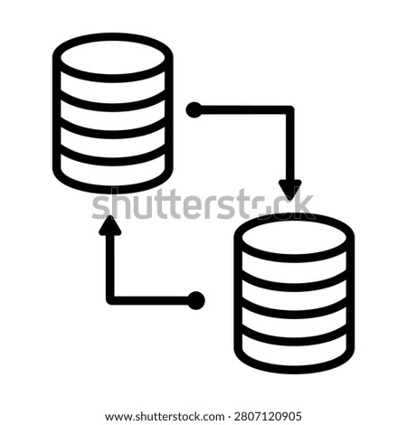 Backup icon vector. Data protection illustration sign. Recovery storage symbol. Secure backup logo or mark.