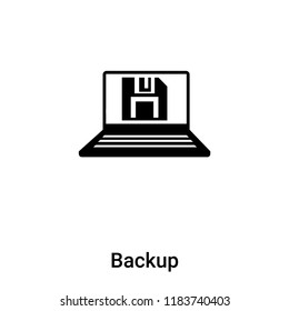 Backup icon vector isolated on white background, logo concept of Backup sign on transparent background, filled black symbol