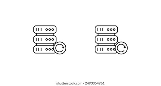backup icon with white background vector stock illustration