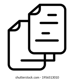 Icono de información de copia de seguridad. Esquema Icono del vector de información de respaldo para el diseño web aislado en fondo blanco