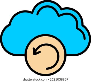Backup Line Filled Vector Icon Design