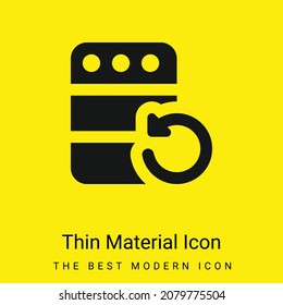 Backup minimal bright yellow material icon