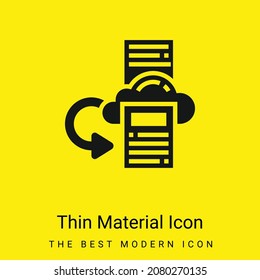 Backup minimal bright yellow material icon