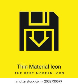 Backup minimal bright yellow material icon