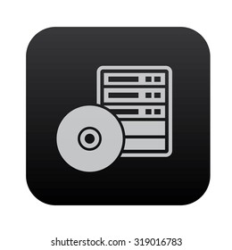 Backup on black button blackboard,vector
