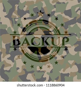 Backup on camouflaged texture