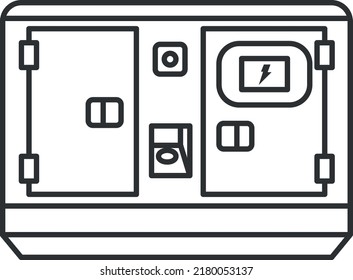 Backup power supply  line illustration