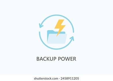 Ilustración De Icono De Vector Eléctrico O Logotipo De Copia De Seguridad