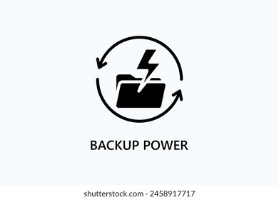 Ilustración De Icono De Vector Eléctrico O Logotipo De Copia De Seguridad