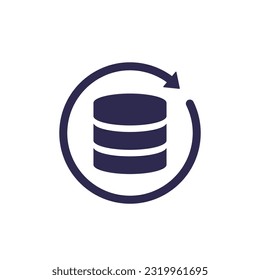 backup recovery icon, vector pictogram