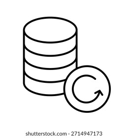 Vektorgrafik des Gliederungssymbols für Backup und Recovery
