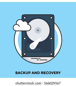 Backup and Recovery Vector Icon