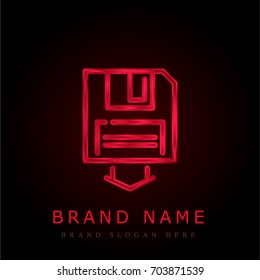 Backup red chromium metallic logo