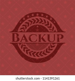 Backup red emblem. Retro
