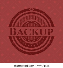 Backup red emblem. Retro