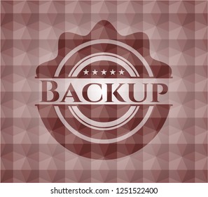 Backup red seamless geometric emblem.