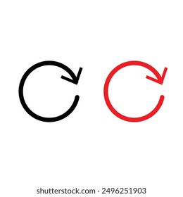 Backup reload icon.  reload, refresh,  reset, repeat (vector illustration) red, blew, yellow, green. 