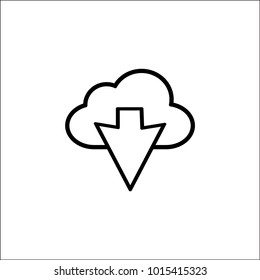 Backup and restore data cloud icon for simple flat style ui design.