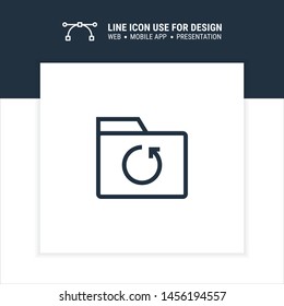 backup restore folder icon design vector illustration