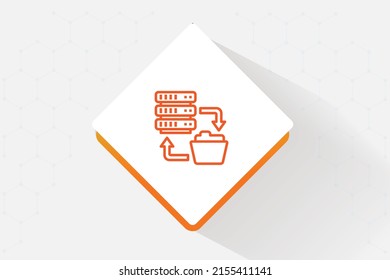 backup and restore icon vector design