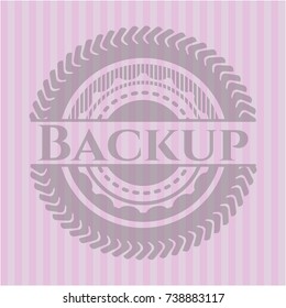 Backup retro pink emblem