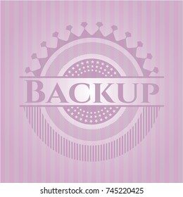 Backup retro pink emblem