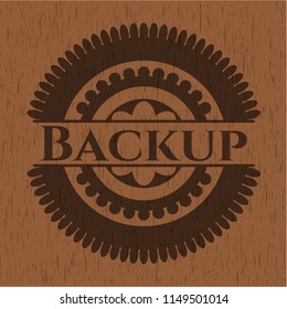 Backup retro wood emblem