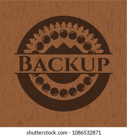 Backup retro wooden emblem