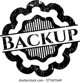 Backup rubber stamp with grunge texture
