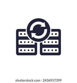 icono de servidores de copia de seguridad en blanco