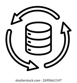 Backup Simple Icon Vector Illustration Concept