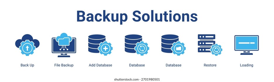 Backup Solutions Web-Banner-Symbol-Element für das Design in einer Sammlung