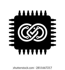 Backup System IC Chip Icon Minimalist Vector Design