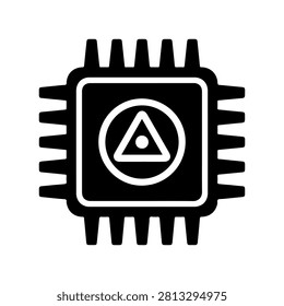 Backup System IC Chip Icon Vector Design