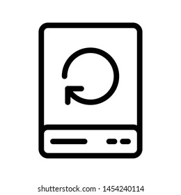 backup thin line vector icon