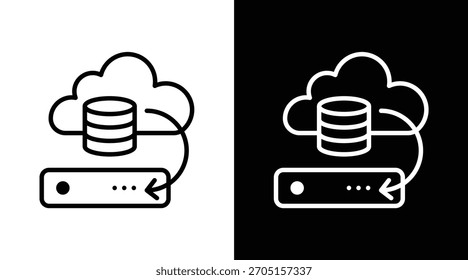 Versión de respaldo de dos tonos en fondo blanco y negro