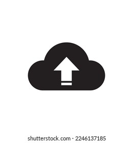 Icono de carga de copia de seguridad aislado en gráfico de vectores en blanco y negro