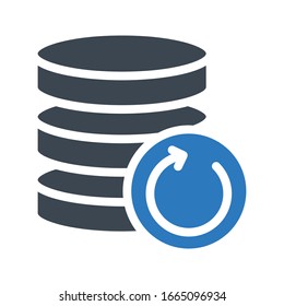 icono de color de glifo vectorial de respaldo 