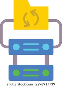 Backup, Vektorsymbol. Kann für Druck-, Mobil- und Web-Anwendungen verwendet werden.