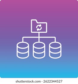 Icono de Vector de respaldo. Se puede utilizar para aplicaciones de impresión, móviles y de Web.