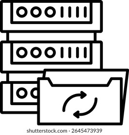 Backup vector icon. Can be used for printing, mobile and web applications.