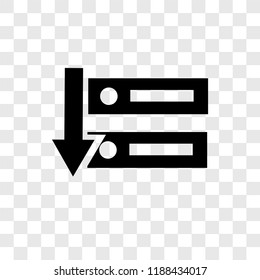 Backup vector icon isolated on transparent background, Backup transparency logo concept