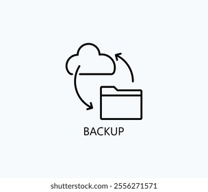 Backup Vector, Icon Or Logo Sign Symbol Illustration